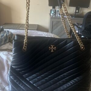 Tory Burch Black Chevron Shoulder Bag